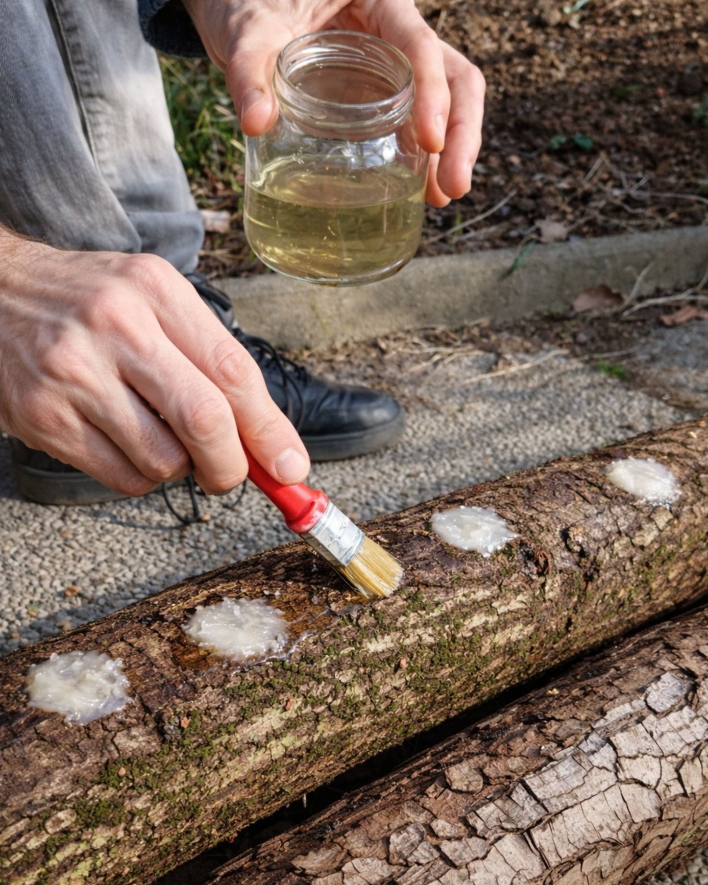 Micelij na lesnih čepkih - Gobnjak